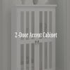 FCH Transparent Double Door Side Cabinet White