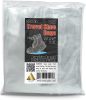 Pack of 100 Travel Shoes Bags 12" x 18" Clear Plastic Drawstring Bags 12x18 Thickness 2 mil Double Polyester Drawstrings Travel Bags; Shoes Storage Po