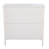 FCH Transparent Double Door Side Cabinet White