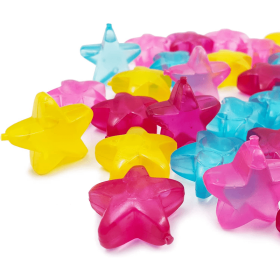 24pcs Reusable Ice Cube; Plastic Ice Cubes; Quick-Freeze Easy-to-Clean Refreezable Fake Ice Cubes For Making Cold Appealing Drinks; Lunch Bags; Cooler (style: Star)